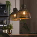Hängelampe 2xØ38 Schirm / Bronze antik