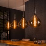 Hängelampe 4L Drop Rauchglas / Artic Schwarz