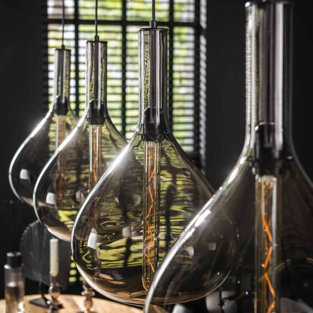 Hängelampe 4L Drop Rauchglas / Artic Schwarz – Bild 3