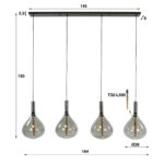 Hängelampe 4L Drop Rauchglas / Artic Schwarz – Bild 5