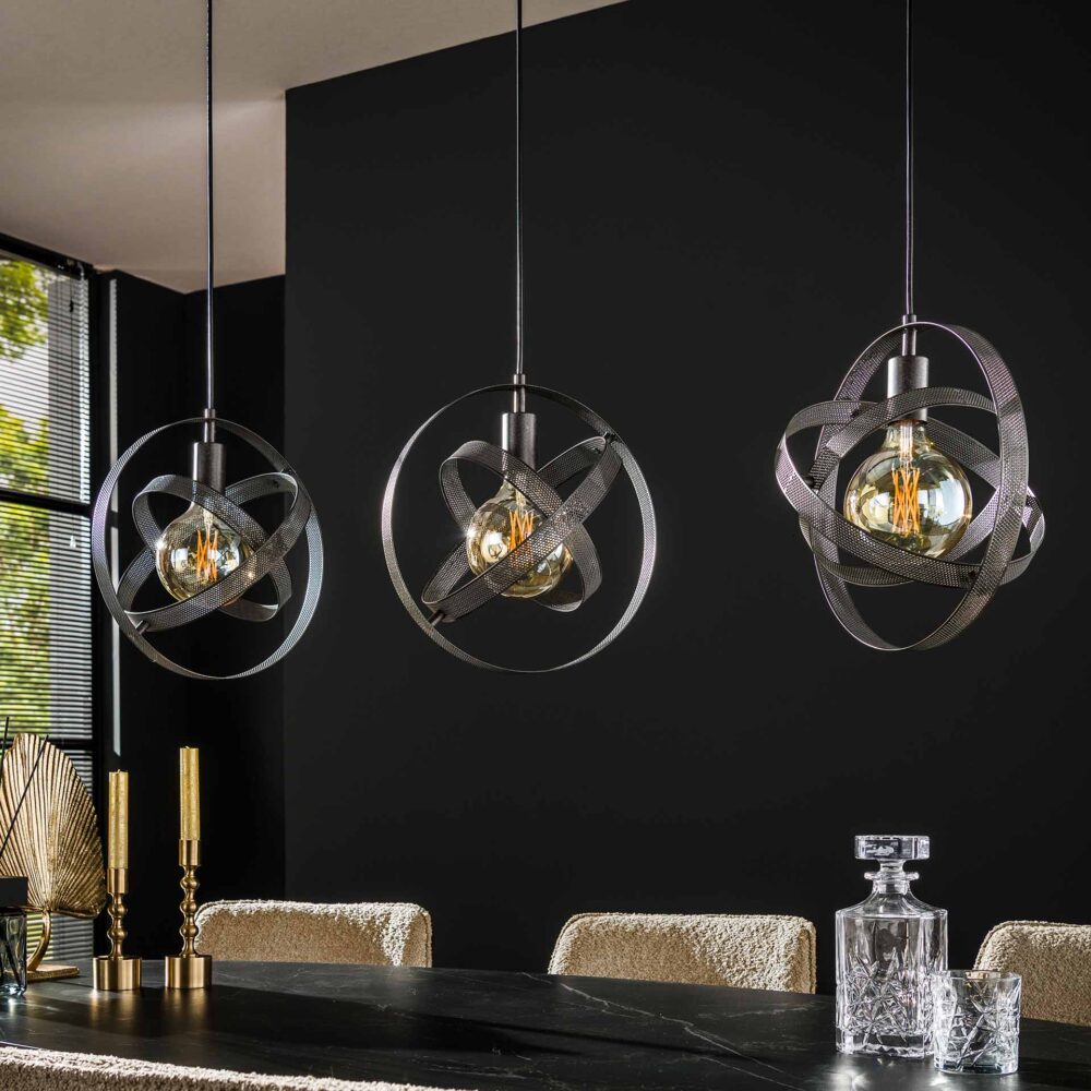 Hängelampe 3L Cosmos Mesh / Artic Schwarz – Bild 2