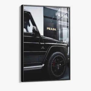 Luxury Life - Glas 40x60 cm / Mit Rahmen (schwarz)