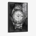 Expensive Time - Glas 60x90 cm / Mit Rahmen (schwarz)