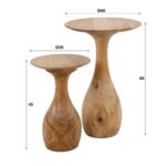 Beistelltisch-Set / 2 solide Basis-Tropfen / Massiver Wechselstrom – Bild 3