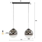 Hängelampe 2L Bubble Shaded XL / Artic Schwarz – Bild 4