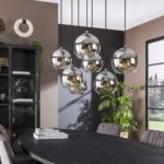 Hängelampe 4+3L mit Blasenschirm / Altsilber – Bild 2