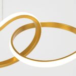 Hängeleuchte Aurora – Design 5 Ringe Gold 120 cm – Bild 2