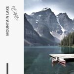 Mountain Lake - Glas 40x60 cm / Mit Rahmen (schwarz) – Bild 3
