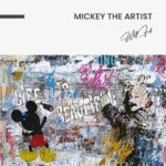Mickey the Artist - Glas 100x150 cm / Ohne Rahmen – Bild 3