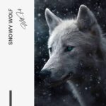 Snowy Wolf - glass 60x90 cm / Ohne Rahmen – Bild 3