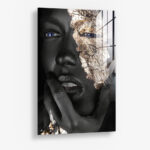 Face of Gold I – Glas 40x60 cm / Ohne Rahmen