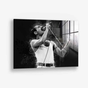 Freddie Mercury - Glas 60x90 cm / Ohne Rahmen