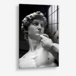 David of Michelangelo – Glas 60x90 cm / Ohne Rahmen