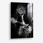 Kurt Cobain - Glas 60x90 cm / Ohne Rahmen