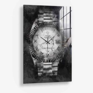 Expensive Time - Glas 80x120 cm / Ohne Rahmen
