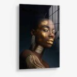 Native Queen – Glas 80x120 cm / Ohne Rahmen