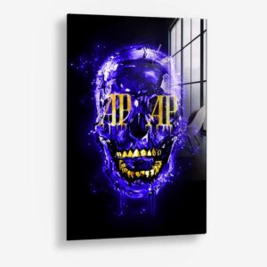 Purple Skull (Limited Edition) - Glas 40x60 cm / Ohne Rahmen