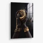 Native Hands – Glas 60x90 cm / Ohne Rahmen