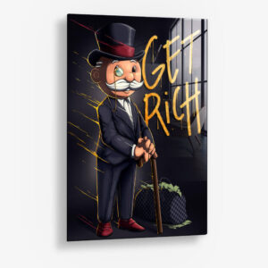 Mr. Money – Glas 40x60 cm / Ohne Rahmen