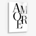 Amore - Glas 100x150 cm / Ohne Rahmen