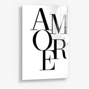 Amore - Glas 100x150 cm / Ohne Rahmen