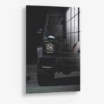 Benz Truck - Glas 100x150 cm / Ohne Rahmen