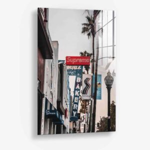 Californian Shopping - Glas 60x90 cm / Ohne Rahmen