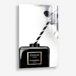 Coco Noir- Glas 40x60 cm / Ohne Rahmen