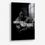 Impossible is Nothing - Glas 60x90 cm / Ohne Rahmen