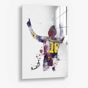 Messi - Glas 100x150 cm / Ohne Rahmen