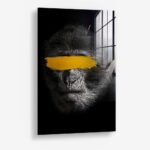 Monkey (see no evil) - glass 80x120 cm / Ohne Rahmen
