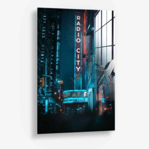 Radio City - glass 60x90 cm / Ohne Rahmen