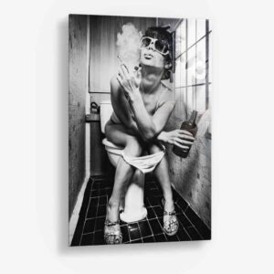 The Restroom – Glas 60x90 cm / Ohne Rahmen