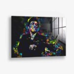 Tony Montana - Glas 80x120 cm / Ohne Rahmen