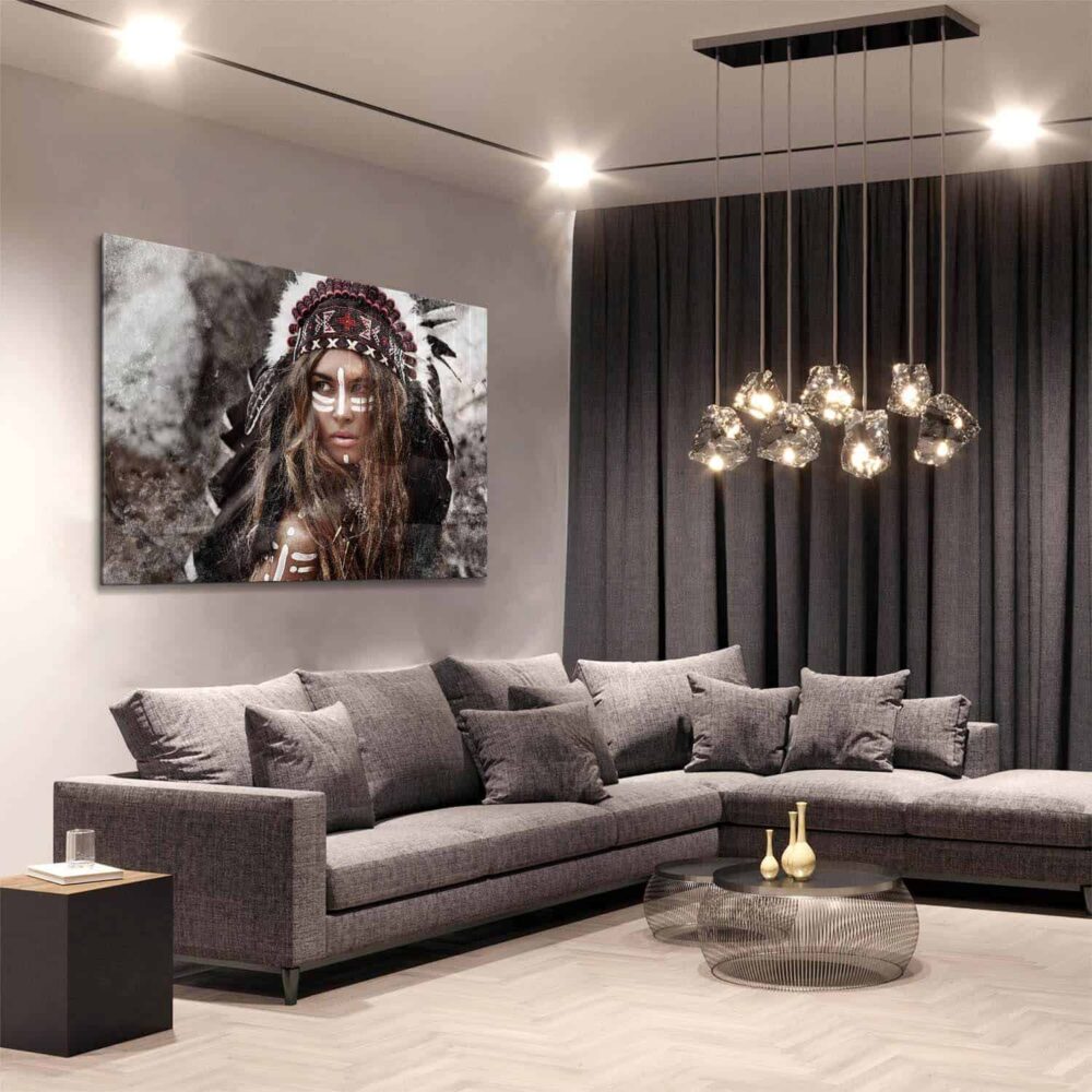 Warrior Woman – Glas 100x150 cm / Ohne Rahmen – Bild 3