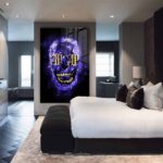 Purple Skull (Limited Edition) - Glas 60x90 cm / Ohne Rahmen – Bild 2