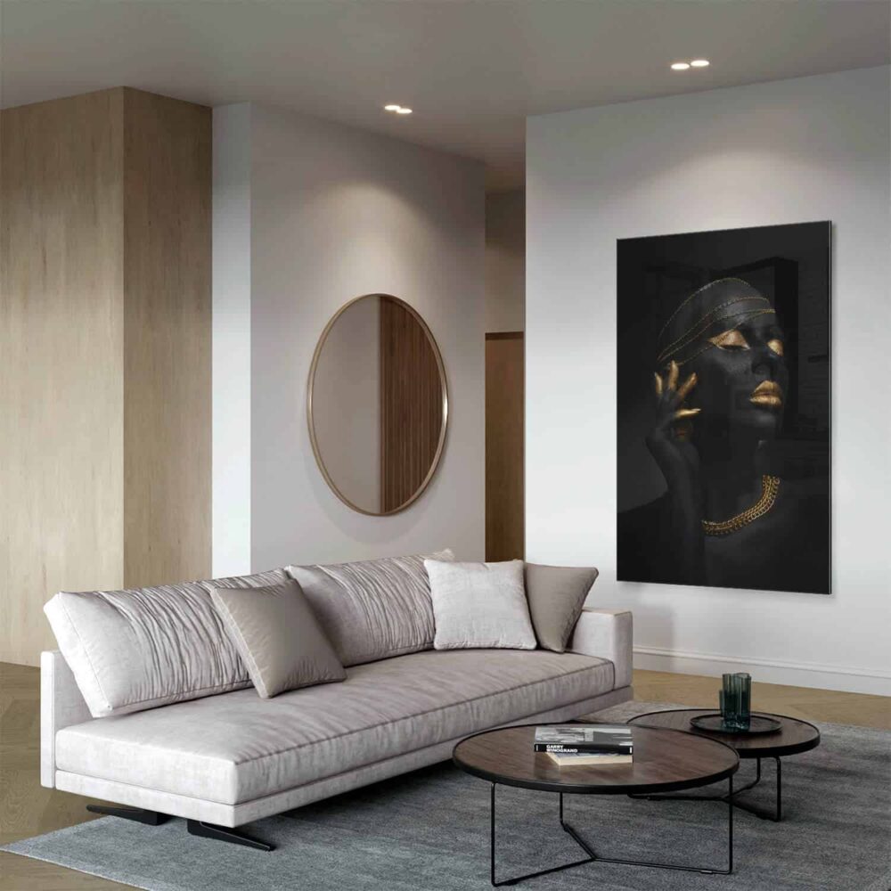 Native Woman – Glas 100x150 cm / Ohne Rahmen – Bild 2