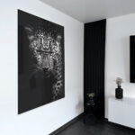 Leopard Black II - Glas 40x60 cm / Ohne Rahmen – Bild 2
