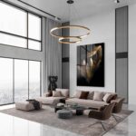 Golden Feathers - Glas 100x150 cm / Ohne Rahmen – Bild 2
