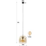 Hängelampe 1L Treibglas / Rauchgraues Glas – Bild 4