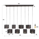 Hängelampe 8L block mesh – Bild 4
