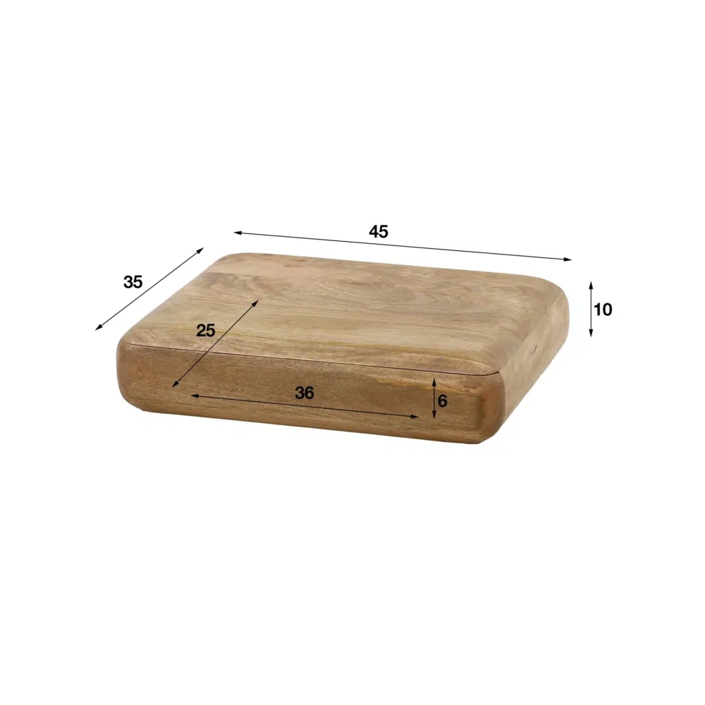 Nachttisch elegant / Massive Mango-Sandfarbe – Bild 2