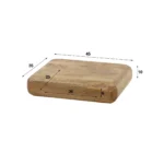 Nachttisch elegant / Massive Mango-Sandfarbe – Bild 2