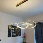 Hängeleuchte Aurora – Design 5 Ringe Gold 120 cm – Bild 4