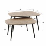 Couchtisch-Set/2 XXL-Metallic / Bronze antik – Bild 4