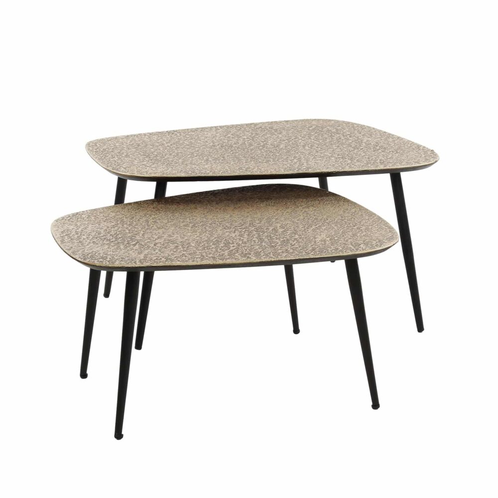 Couchtisch-Set/2 XXL-Metallic / Bronze antik – Bild 3