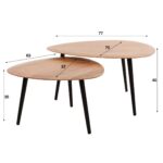 Couchtisch-Set/2 Dreiecke organisch / Massiv ac – Bild 4