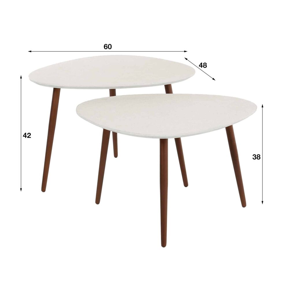 Couchtisch-Set/2 dreieckige Stein-/Marmor-Verbundwerkstoffe – Bild 5