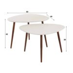 Couchtisch-Set/2 dreieckige Stein-/Marmor-Verbundwerkstoffe – Bild 5