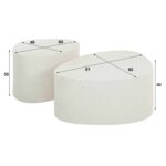 Couchtisch-Set/2 dreieckige Stein-/Marmor-Verbundwerkstoffe – Bild 4
